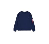 Alpha Industries Alpha Essentials Rubber Logo Sweatshirt pour homme Taille M - Bleu foncé