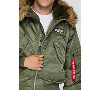 Alpha Industries Alpha Indutries 45P Hooded Bomber Veste pour Homme, Sage-Green