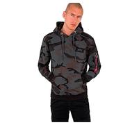 Alpha Industries Backprint Camo Hoodie pour homme Taille 3XL - Noir Camouflage