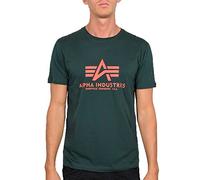 Alpha Industries Basic Big Logo T-Shirt pour homme Taille L - Vert pétrole