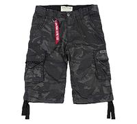 Alpha Industries Jet Camo Shorts pour homme Taille 33 - Noir Camouflage