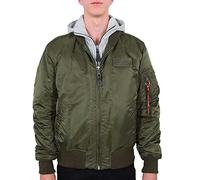 Alpha Industries Alpha Indutries MA-1 D-Tec Blouson Bomber pour Homme, Dark Green, Medium