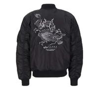 Alpha Industries Alpha Indutries MA-1 Dragon EMB Blouson Bomber pour Homme, Black/Black