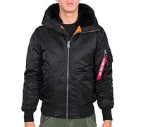 Alpha Industries Alpha Indutries MA-1 Hooded Bomber Veste pour Homme, Black, Small