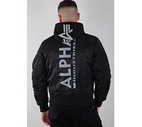 Alpha Industries Alpha Indutries MA-1 ZH Back Print Blouson Bomber pour Homme, Black/Reflective, XL