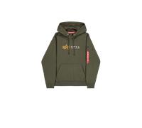 Alpha Industries Alpha Label Hoodie pour homme Taille M - Vert
