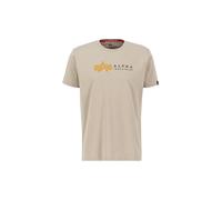 Alpha Industries Alpha Label Puff Print T-Shirt pour homme Taille M - Beige