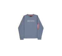 Alpha Industries Alpha Label Sweater Pull-Over, Denim Blue, m Homme