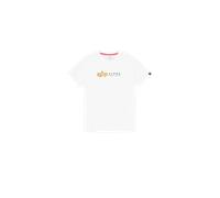 Alpha Industries Alpha Label T-Shirt pour homme Taille L - Blanc