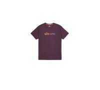 Alpha Industries Alpha Label T-Shirt pour homme Taille M - Prune