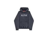 Alpha Industries Alpha Stencil Hoodie pour homme Taille S - Bleu foncé