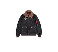 Alpha Industries B-15 Custom Leather Vestes Bombers pour homme Taille 3XL - Brun vintage