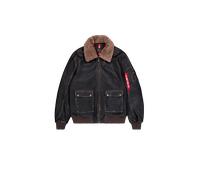 Alpha Industries B-15 Leather Vestes Bombers pour homme Taille M - Brun vintage