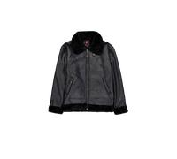 Alpha Industries B-3 Faux Leather Vestes en cuir pour homme Taille 2XL - Noir