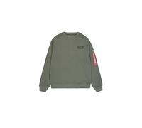 Alpha Industries Back Print Crewneck Pull-Over, Dark Olive, XL Homme