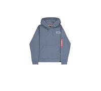 Alpha Industries Back Print Hoodie Sweatshirt à Capuche, Denim Blue, m Homme