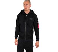 Alpha Industries Back Print Zip Hoodie Noir M Homme