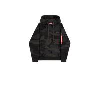 Alpha Industries Backprint Camo Hoodie pour homme Taille L - Noir Camouflage