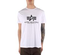 Alpha Industries Basic 100501 - T-Shirt - Taille Normale - Manches Courtes - Homme - Blanc (White) - XX-Large (Taille Fabricant: XXL)