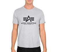 ALPHA INDUSTRIES T-Shirt gris clair / noir, Taille XL