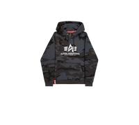 Alpha Industries Basic Big Logo Camo Hoodie pour homme Taille 3XL - Noir Camouflage