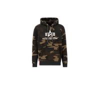 Alpha Industries Basic Big Logo Camo Hoodie pour homme Taille S - Camouflage Woodland