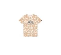 Alpha Industries Basic Big Logo Camo T-Shirt pour homme Taille 3XL - Camouflage Beige