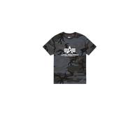 Alpha Industries Basic Big Logo Camo T-Shirt pour homme Taille M - Noir Camouflage
