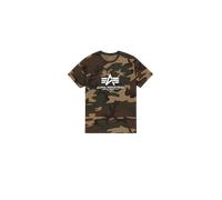 Alpha Industries Basic Big Logo Camo T-Shirt pour homme Taille XL - Camouflage Woodland