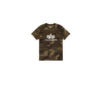 Alpha Industries Basic Big Logo Camo T-Shirt pour homme Taille XS - Camouflage Vert olive