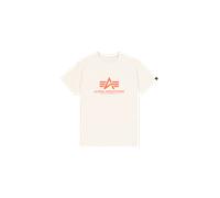 Alpha Industries Basic Big Logo Carbon T-Shirt pour homme Taille XL - Blanc