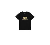 Alpha Industries Basic Big Logo Carbon T-Shirt pour homme Taille XL - Noir/Or