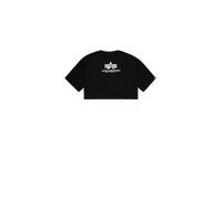 Alpha Industries Basic Big Logo Cropped PP T-Shirt pour femme Taille S - Noir