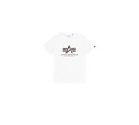Alpha Industries Basic Big Logo Effect Print T-Shirt pour homme Taille 2XL - Blanc