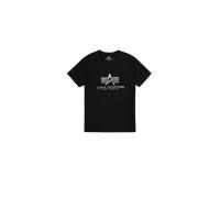 Alpha Industries Basic Big Logo Foil Print T-Shirt pour homme Taille M - noir/argent