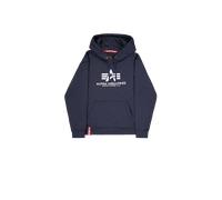 Alpha Industries Basic Big Logo Hoodie pour homme Taille 2XL - Bleu marine