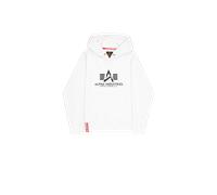 Alpha Industries Basic Big Logo Hoodie pour homme Taille 2XS - Blanc