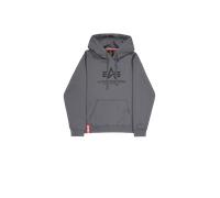 Alpha Industries Basic Big Logo Hoodie pour homme Taille 2XS - Gris foncé/Noir