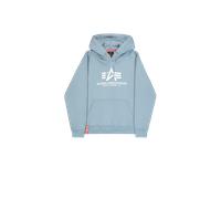 Alpha Industries Basic Big Logo Hoodie pour homme Taille 3XL - Gris-bleu