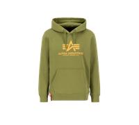Alpha Industries Basic Big Logo Hoodie pour homme Taille L - Vert mousse
