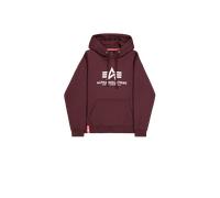 Alpha Industries Basic Big Logo Hoodie pour homme Taille XL - Rouge foncé