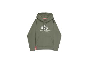 Alpha Industries Basic Big Logo Hoodie pour homme Taille XS - Vert