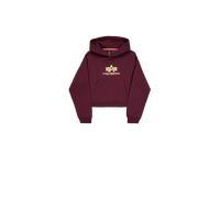 Alpha Industries Basic Big Logo Puff Print Loose Hoodie pour femme Taille L - Rouge