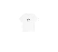 Alpha Industries Basic Big Logo Puff Print T-Shirt pour femme Taille XL - Blanc