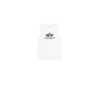 Alpha Industries Basic Big Logo Puff Print Tank Débardeur pour homme Taille L - Blanc