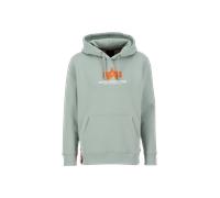 Alpha Industries Basic Big Logo Rubber Hoodie pour homme Taille 2XL - Vert menthe