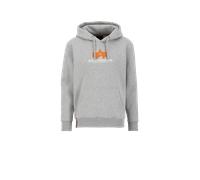Alpha Industries Basic Big Logo Rubber Hoodie pour homme Taille 3XL - Gris