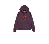 Alpha Industries Basic Big Logo Rubber Hoodie pour homme Taille L - Prune