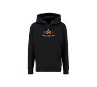 Alpha Industries Basic Big Logo Rubber Hoodie pour homme Taille M - Noir