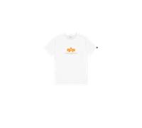 Alpha Industries Basic Big Logo Rubber T-Shirt pour homme Taille S - Blanc